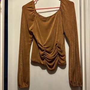 Buckle Longsleeve scrunched blouse